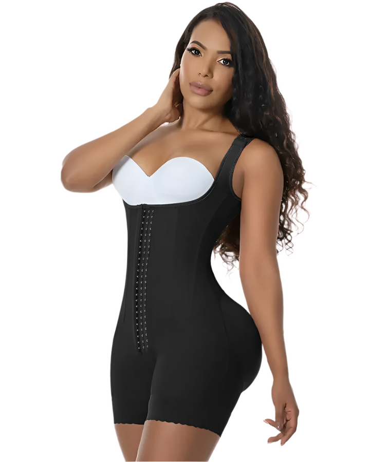 High Double Compression Adjustable Abdomen Bodysuit